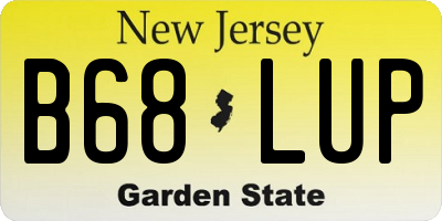 NJ license plate B68LUP