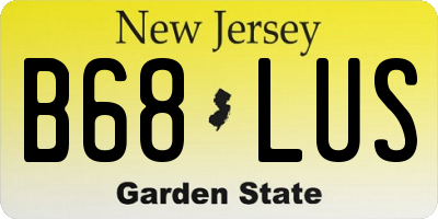 NJ license plate B68LUS