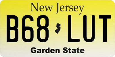 NJ license plate B68LUT