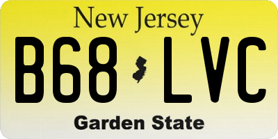 NJ license plate B68LVC