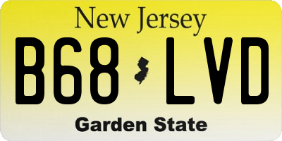 NJ license plate B68LVD