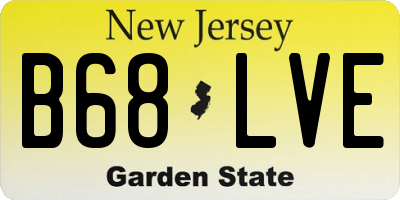 NJ license plate B68LVE