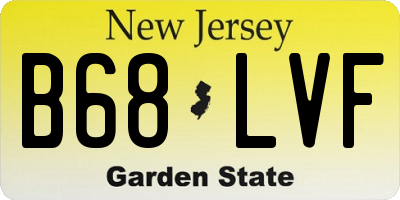 NJ license plate B68LVF