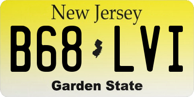 NJ license plate B68LVI