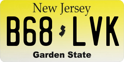 NJ license plate B68LVK