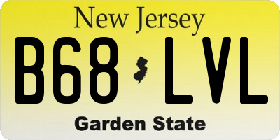 NJ license plate B68LVL