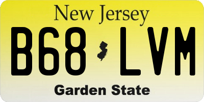 NJ license plate B68LVM