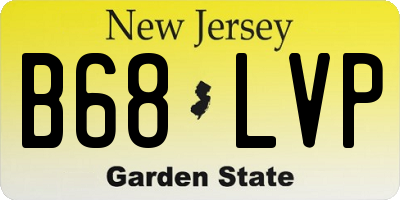 NJ license plate B68LVP