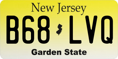 NJ license plate B68LVQ
