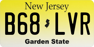 NJ license plate B68LVR