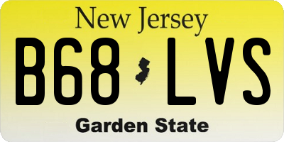 NJ license plate B68LVS