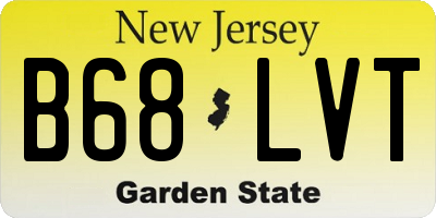 NJ license plate B68LVT