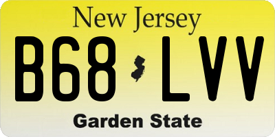NJ license plate B68LVV