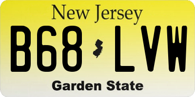 NJ license plate B68LVW