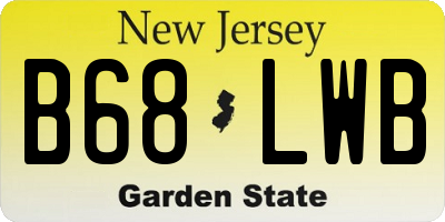 NJ license plate B68LWB