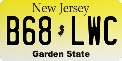 NJ license plate B68LWC