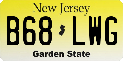NJ license plate B68LWG