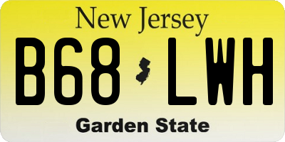 NJ license plate B68LWH