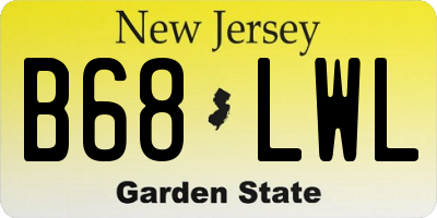 NJ license plate B68LWL