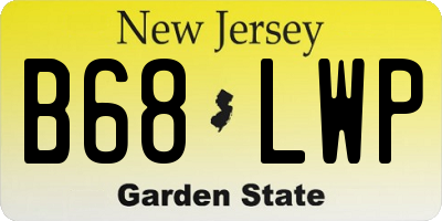 NJ license plate B68LWP