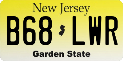 NJ license plate B68LWR