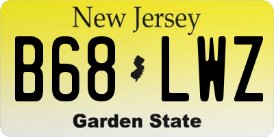 NJ license plate B68LWZ