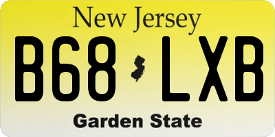 NJ license plate B68LXB
