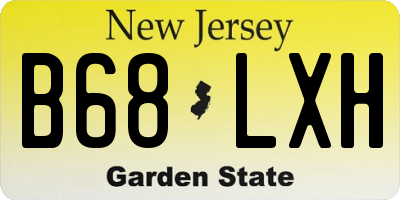 NJ license plate B68LXH