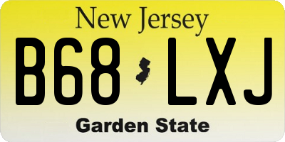 NJ license plate B68LXJ