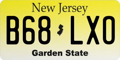 NJ license plate B68LXO