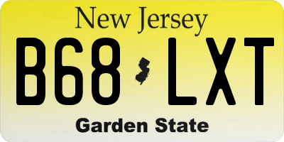 NJ license plate B68LXT