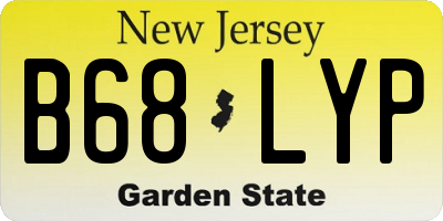 NJ license plate B68LYP