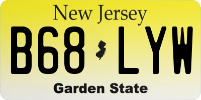 NJ license plate B68LYW