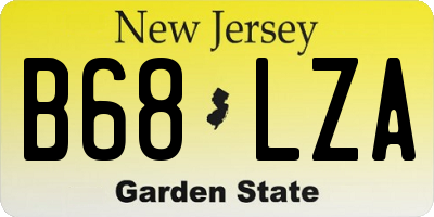 NJ license plate B68LZA