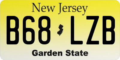 NJ license plate B68LZB