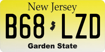 NJ license plate B68LZD