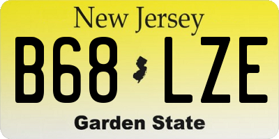 NJ license plate B68LZE