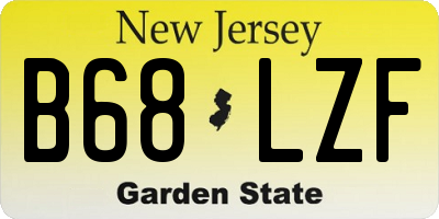 NJ license plate B68LZF