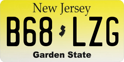 NJ license plate B68LZG