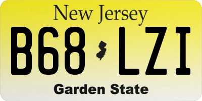 NJ license plate B68LZI