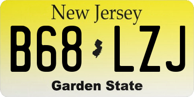 NJ license plate B68LZJ