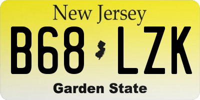 NJ license plate B68LZK