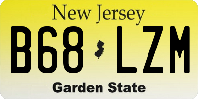 NJ license plate B68LZM