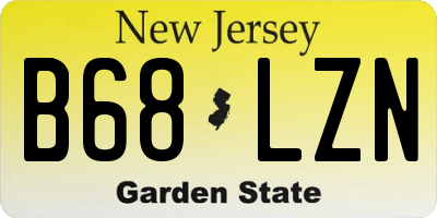 NJ license plate B68LZN