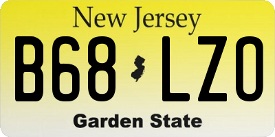 NJ license plate B68LZO