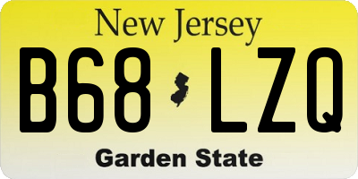 NJ license plate B68LZQ