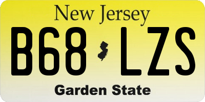 NJ license plate B68LZS
