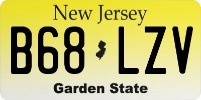 NJ license plate B68LZV