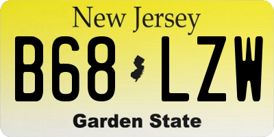 NJ license plate B68LZW