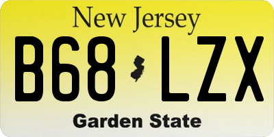 NJ license plate B68LZX